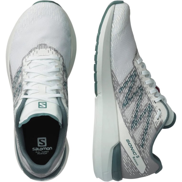 White / Grey Salomon Sonic 5 Balance Men's Running Shoes | IE FJ5430